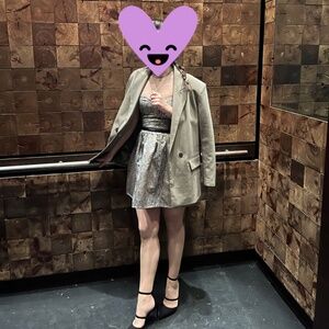 Bershka metallic dress